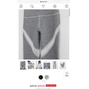 Grey Mesh Aerie Leggings